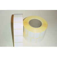 WB5035 rol @ 1.000 witte etiketten permanent zwart bedrukt 50 x 35 mm